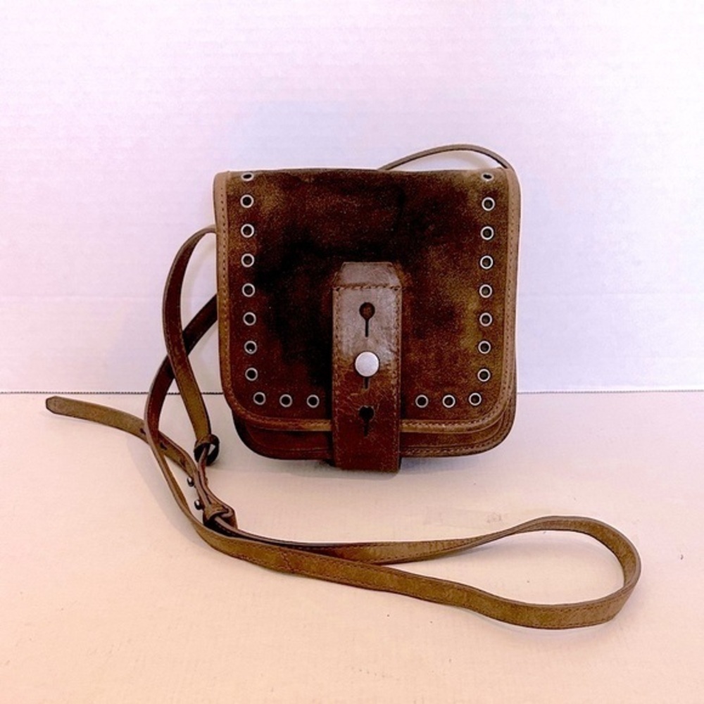 Lucky Brand Brown Crossbody Bag with Silver Details
